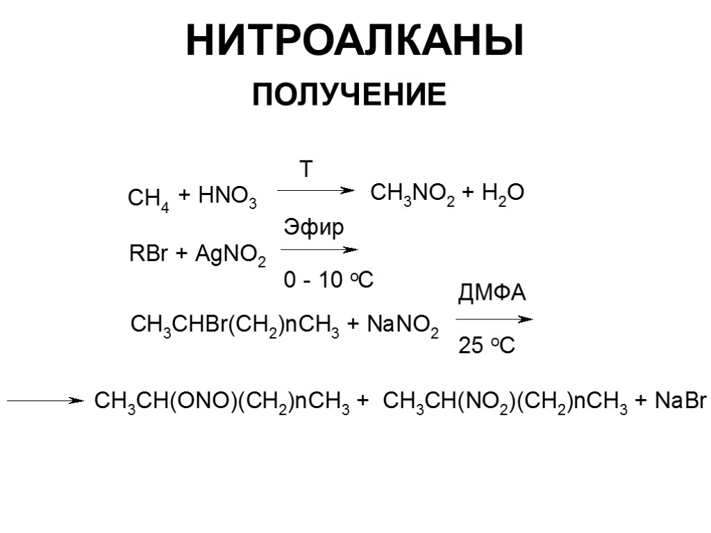 НИТРОАЛКАНЫ ПОЛУЧЕНИЕ